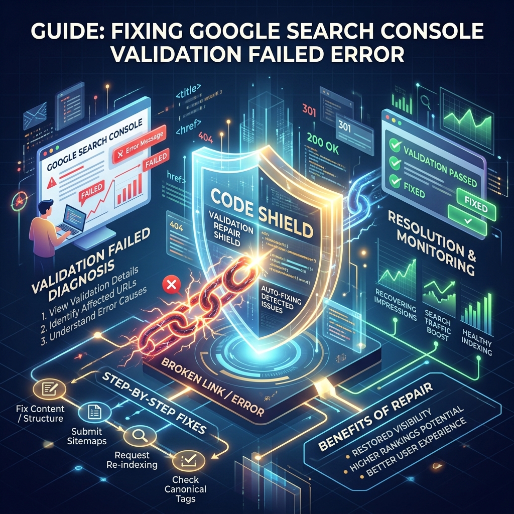 Google Search Console validation failed for crawled currently not indexed
