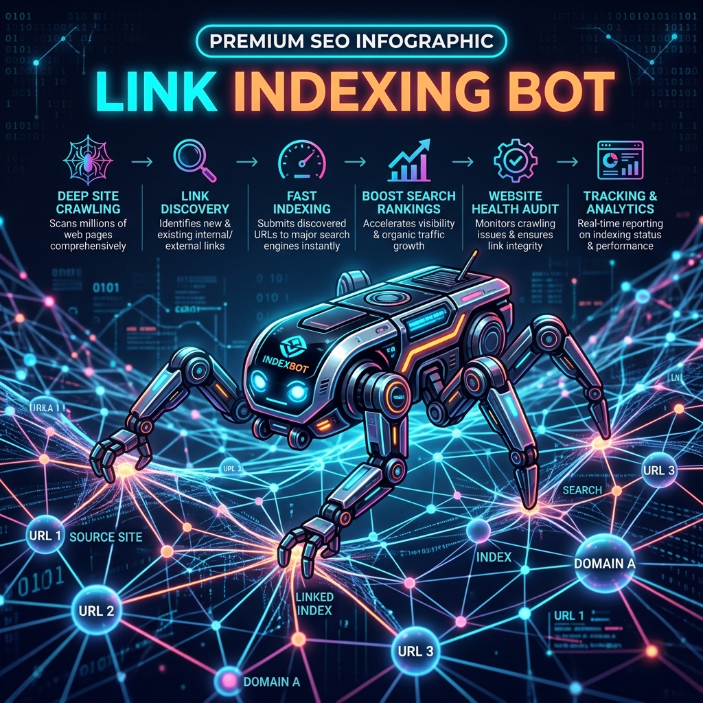 Link indexing bot automation architecture diagram 2026